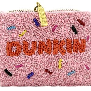 Limited Release Holiday 2025 Pink Beaded Dunkin' Coin Purse